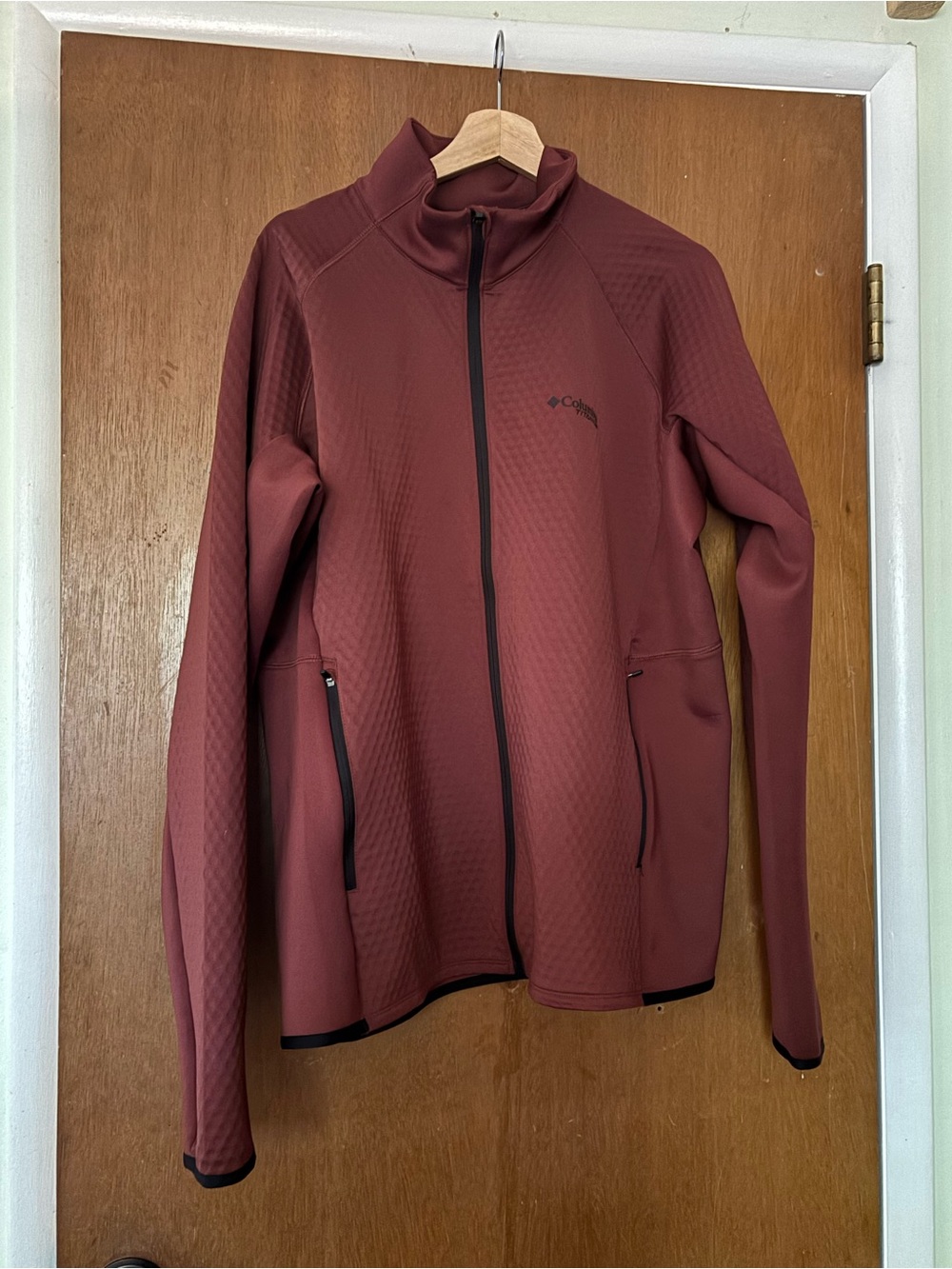 Columbia titanium Omni-heat full zip jacket in brick red/rust men’s xl